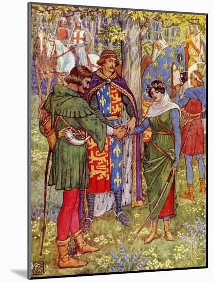 Robin Hood and the men of the Greenwood-Walter Crane-Mounted Giclee Print