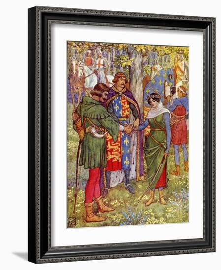 Robin Hood and the men of the Greenwood-Walter Crane-Framed Giclee Print