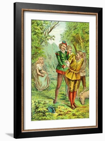 Robin Hood: Argument, Fight, Capture-null-Framed Art Print