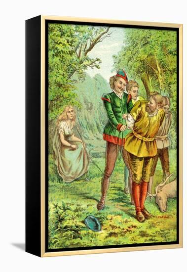 Robin Hood: Argument, Fight, Capture-null-Framed Stretched Canvas