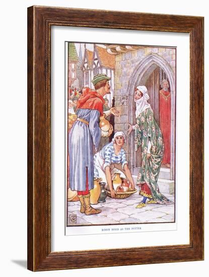 Robin Hood as the Potter, C.1920-Walter Crane-Framed Giclee Print