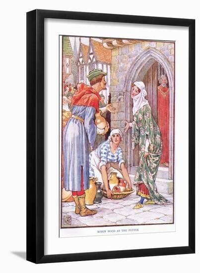 Robin Hood as the Potter, C.1920-Walter Crane-Framed Giclee Print