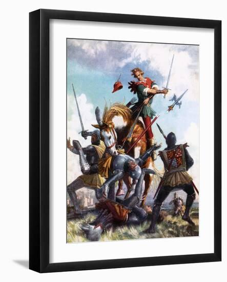 Robin Hood Fighting-John Millar Watt-Framed Giclee Print