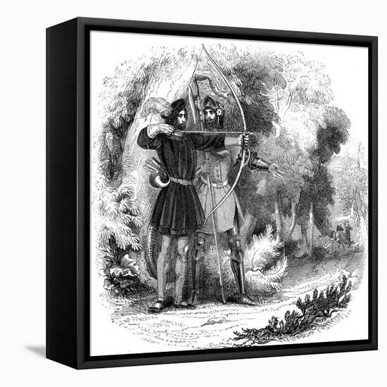 Robin Hood, Legendary English Folk Hero and Outlaw and Champion of the Poor, Early 19th Century-null-Framed Premier Image Canvas