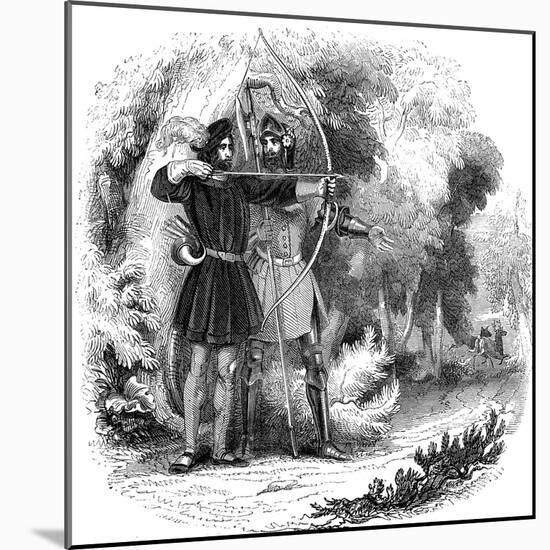 Robin Hood, Legendary English Folk Hero and Outlaw and Champion of the Poor, Early 19th Century-null-Mounted Giclee Print