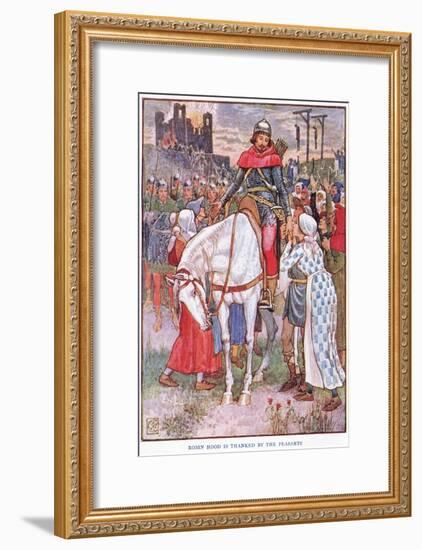 Robin Hood the Friend of the Peasants, C.1920-Walter Crane-Framed Giclee Print