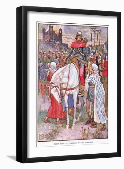 Robin Hood the Friend of the Peasants, C.1920-Walter Crane-Framed Giclee Print