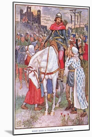 Robin Hood the Friend of the Peasants, C.1920-Walter Crane-Mounted Giclee Print