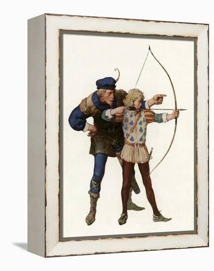 Robin Hood Trains Young Archer-Newell Convers Wyeth-Framed Premier Image Canvas