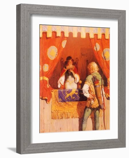 Robin Meets Maid Marion, 1917-Newell Convers Wyeth-Framed Giclee Print