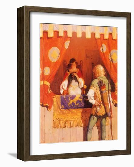 Robin Meets Maid Marion, 1917-Newell Convers Wyeth-Framed Giclee Print