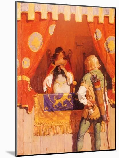 Robin Meets Maid Marion, 1917-Newell Convers Wyeth-Mounted Giclee Print