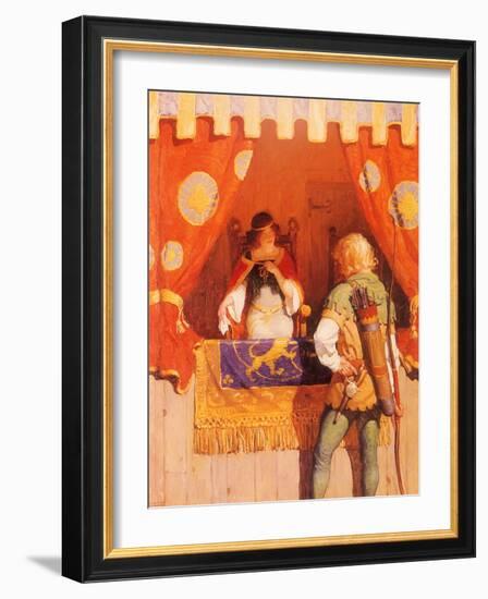 Robin Meets Maid Marion, 1917-Newell Convers Wyeth-Framed Giclee Print