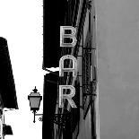 Black and White Neon Lights Spelling BAR in the Street-Robin Nieuwenkamp-Photographic Print