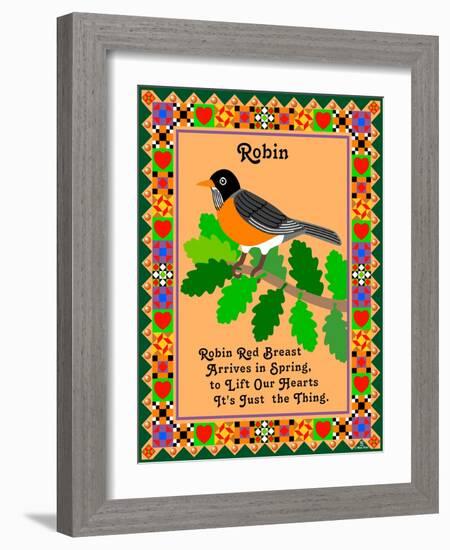 Robin Quilt-Mark Frost-Framed Giclee Print