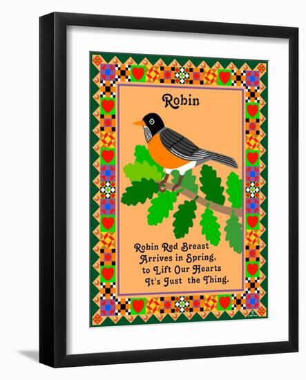 Robin Quilt-Mark Frost-Framed Giclee Print