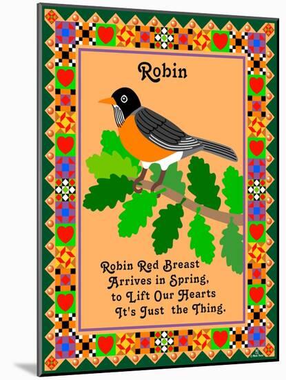 Robin Quilt-Mark Frost-Mounted Giclee Print