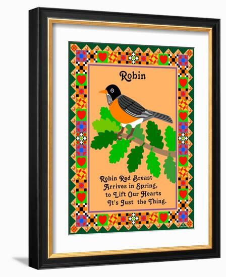 Robin Quilt-Mark Frost-Framed Giclee Print