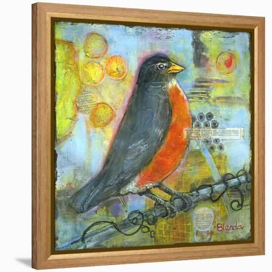 Robin Still Life-Blenda Tyvoll-Framed Stretched Canvas