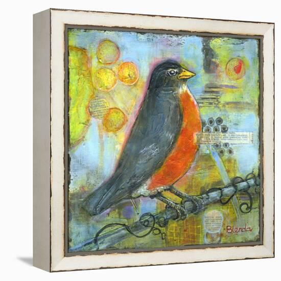 Robin Still Life-Blenda Tyvoll-Framed Stretched Canvas