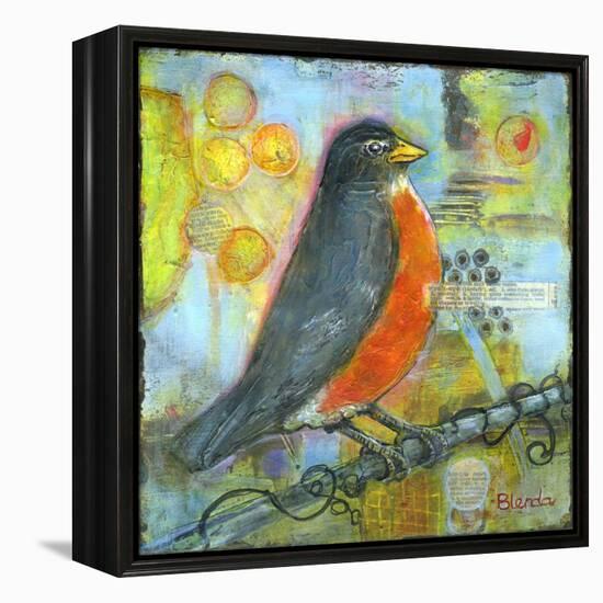 Robin Still Life-Blenda Tyvoll-Framed Stretched Canvas