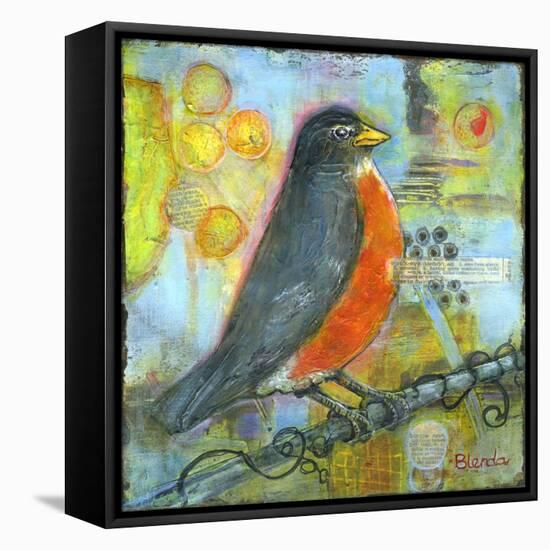 Robin Still Life-Blenda Tyvoll-Framed Stretched Canvas