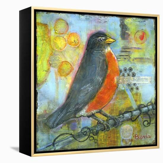 Robin Still Life-Blenda Tyvoll-Framed Stretched Canvas