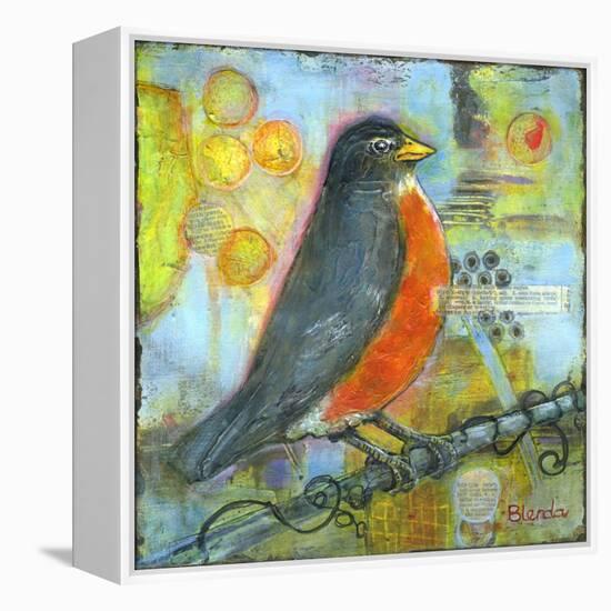 Robin Still Life-Blenda Tyvoll-Framed Stretched Canvas