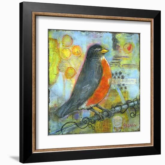 Robin Still Life-Blenda Tyvoll-Framed Art Print