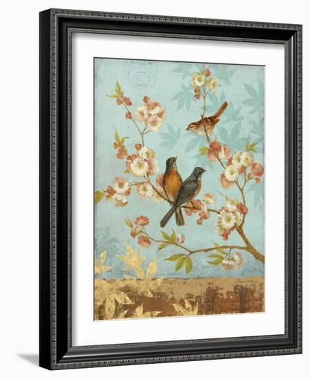 Robins & Blooms-Pamela Gladding-Framed Art Print