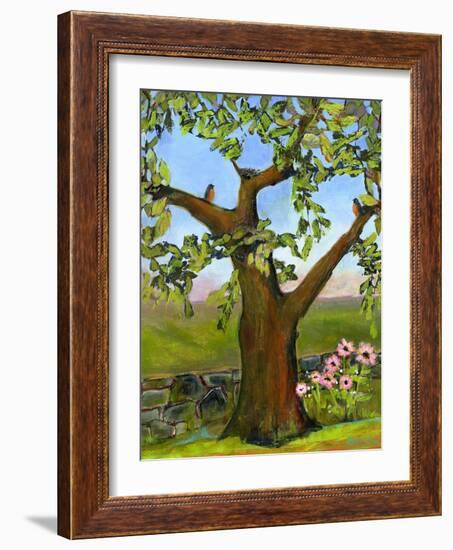 Robins Nest in a Tree-Blenda Tyvoll-Framed Art Print