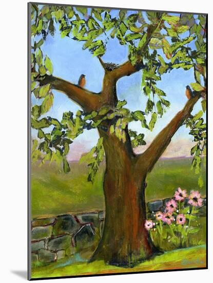 Robins Nest in a Tree-Blenda Tyvoll-Mounted Art Print