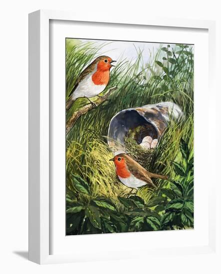 Robins-English School-Framed Giclee Print