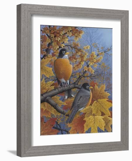 Robins-Robert Wavra-Framed Giclee Print