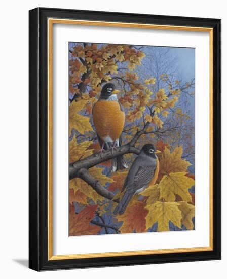 Robins-Robert Wavra-Framed Giclee Print