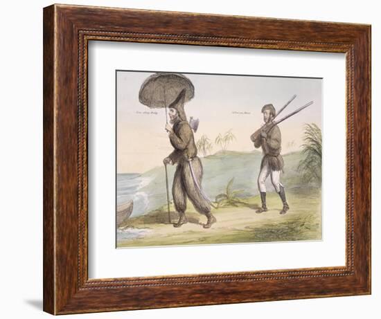 Robinson Crusoe and His Man Friday, Published June 3rd 1840-John Doyle-Framed Giclee Print