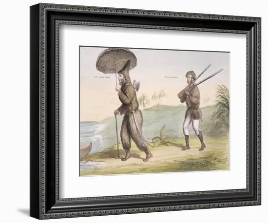 Robinson Crusoe and His Man Friday, Published June 3rd 1840-John Doyle-Framed Giclee Print