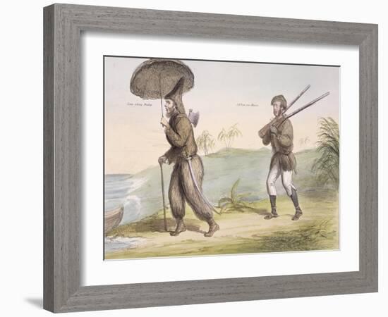 Robinson Crusoe and His Man Friday, Published June 3rd 1840-John Doyle-Framed Giclee Print