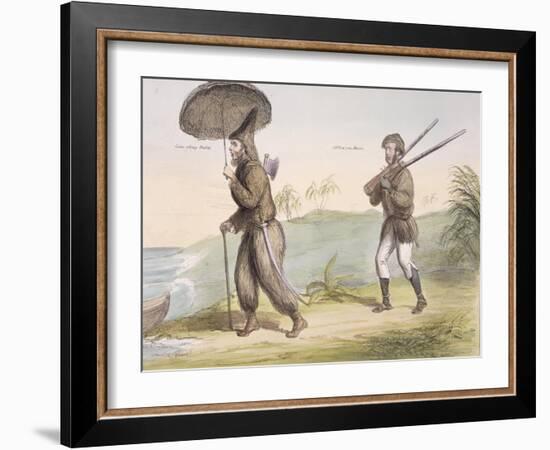 Robinson Crusoe and His Man Friday, Published June 3rd 1840-John Doyle-Framed Giclee Print