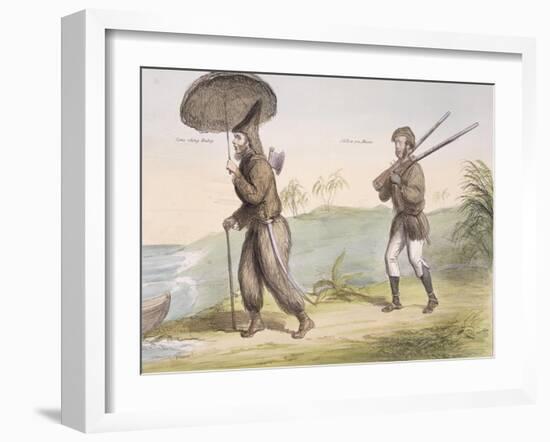 Robinson Crusoe and His Man Friday, Published June 3rd 1840-John Doyle-Framed Giclee Print