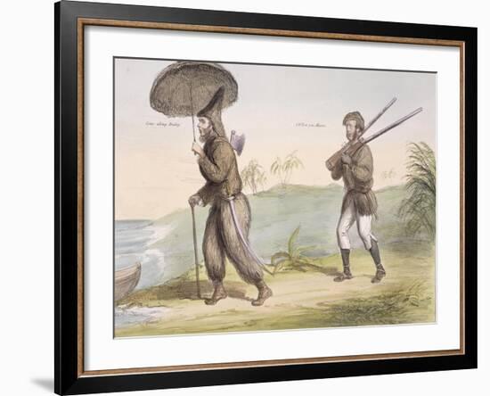 Robinson Crusoe and His Man Friday, Published June 3rd 1840-John Doyle-Framed Giclee Print