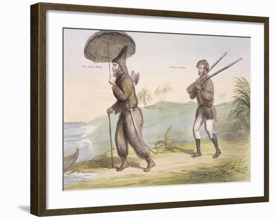 Robinson Crusoe and His Man Friday, Published June 3rd 1840-John Doyle-Framed Giclee Print