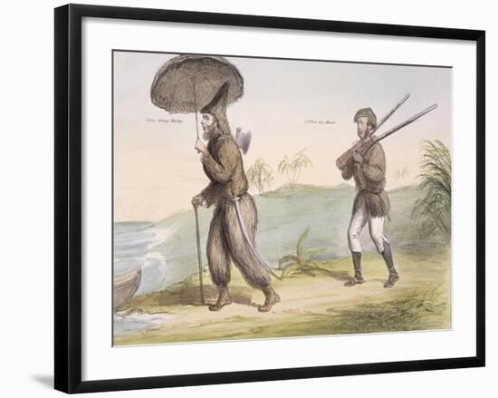 Robinson Crusoe and His Man Friday, Published June 3rd 1840-John Doyle-Framed Giclee Print