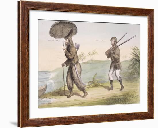 Robinson Crusoe and His Man Friday, Published June 3rd 1840-John Doyle-Framed Giclee Print
