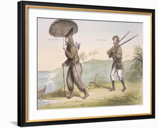 Robinson Crusoe and His Man Friday, Published June 3rd 1840-John Doyle-Framed Giclee Print