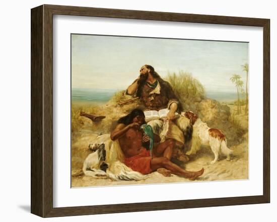 Robinson Crusoe and His Man Friday-John Charles Dollman-Framed Giclee Print