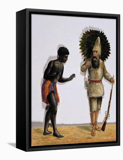 Robinson Crusoe and Man Friday-null-Framed Premier Image Canvas