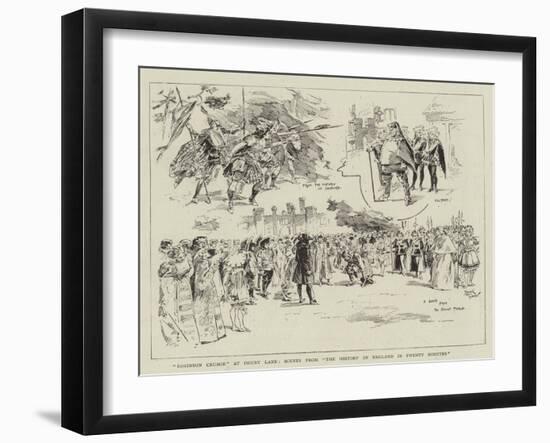 Robinson Crusoe at Drury Lane, Scenes from The History of England in Twenty Minutes-null-Framed Giclee Print