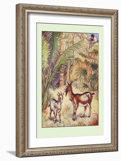 Robinson Crusoe: Having No Victuals to Eat, I Killed a She-Goat-Milo Winter-Framed Art Print