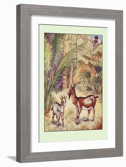 Robinson Crusoe: Having No Victuals to Eat, I Killed a She-Goat-Milo Winter-Framed Art Print